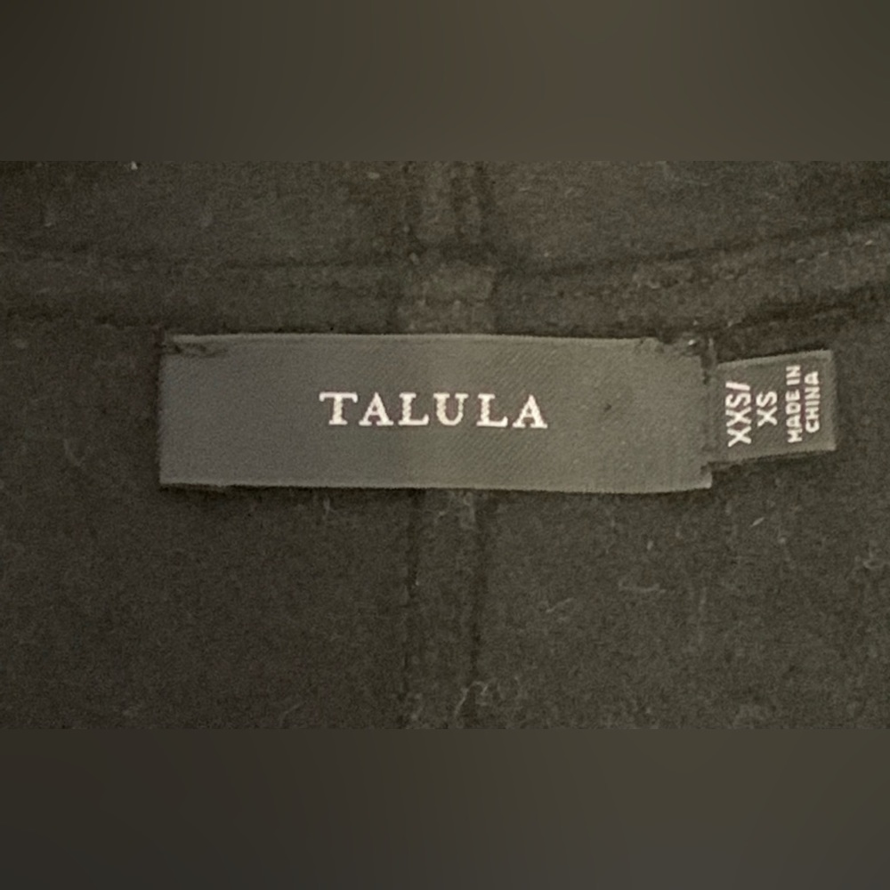 Aritzia Talula Wool Blend Laverton Poncho in Black with black trim - Picture 6 of 8